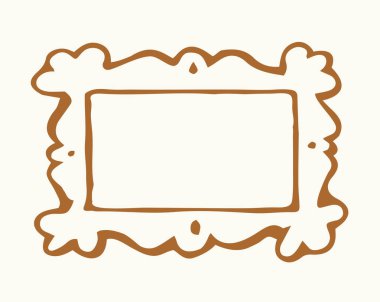 Çerçeveli ayna. Vektör çizim simgesi