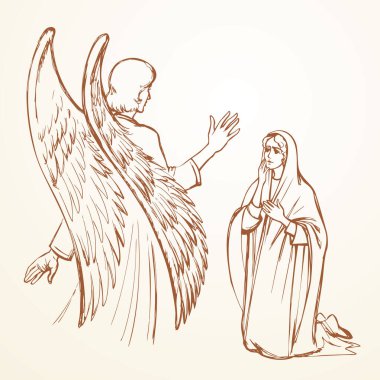 Modest humble holy bless devot awe young saint human faith lady talk say ask Lord help born baby life face fear old retro white light cloth. Admire spirit joy sky man gospel hope Israel hand drawn art