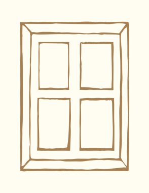 Paslı, küçük, boş, pis, boş çiftlik kulübesi kulübesi kulübesi kulübesi kuşağı. Bak gökyüzü güneşli. Ön hat siyah el çizilmiş yıpranmış pvc panel logo duvar retro doodle sanat tarzı metin alanı