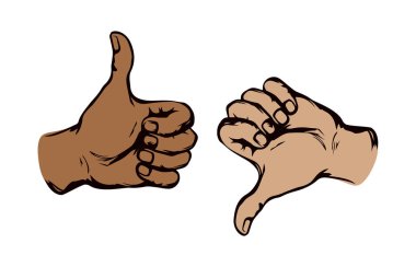 İnsan erkeği geçerli oy kullanamazsa kol işaretini kabul eder. Satır siyahı çizilmiş süper iyi medya logosu Tamam sinyal pictogram konsept tasarım retro sanat karikatürü grafik çizim güzel kalite beyaz metin alanı