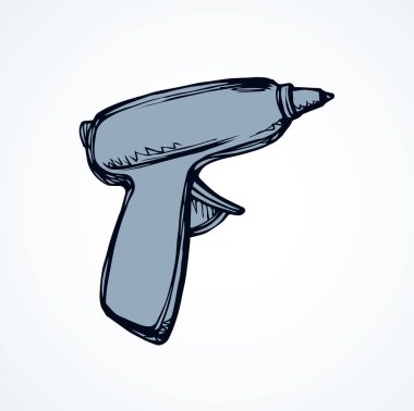 Ev yapımı işi halledin, motor nesneyi beyaz ahşap alanda metin için çevirin. Taslak siyah işçilik modern karalama karikatür tarzında plastik kablo deliği makine logosu işareti yükler. Yakın görünüm