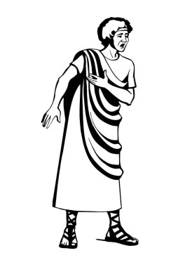 Siyah çizgili genç yaşta İsrail 'in doğusunda Yahudi bir çocuk Tanrı' ya dua ettiğini düşünüyor. Yahudi giysisi duası yaşlı adamın panik fobisi olduğuna inanıyordu. Eski bir beyaz imgelem hikâyesi. Roma sanat eskizi.