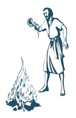 Siyah çizgi yaşlılığı cezalandırır Yahudi duasını öldürür sürünen dişleri öldürür kollarını ısırır beyaz deniz ölür. İsrailli Yahudi adam seyahat ediyor. Eski peygamber Moses, Tanrı 'ya dua et. İnanç hikayesi.