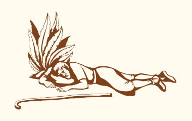 Genç, yetişkin, üzgün, sakin, ölü, muhtaç Yahudi adam çöl çalı bitkisi gibi taş döşeli, ölü bir adamla karşı karşıya. Yaşlı Retro East 'in hasta ve yorgun eli yorgun yahudilere dua et. Dua et de öl, baston değneği öldür.