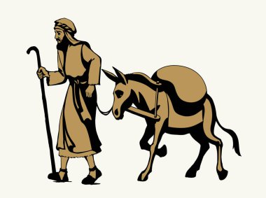 Baş haham, baş öğretmen Peter, beyaz insan tanrısı inanç hikayesi sanatı hakkında vaaz veriyor. Orta Doğu Asyalı bornoz giysisi kadın bedevi kız Mary eli arkadan çekilmiş kol arkasına bak kurşun kurşun gibi ağla