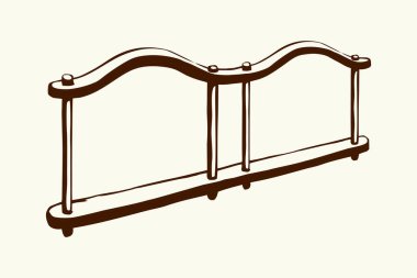 Paslı, ağır, kahverengi 2 atlı, hayvan başlı takım işçi yükü dizginli tasma tasması. Siyah çizgili el çizimi çift güçlü canavar tarlası çiftlik ahırı el arabası beyaz eski İncil çizgi film sanat logosu