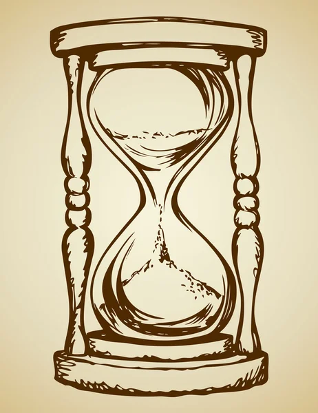 Reloj de arena. Dibujo vectorial — Vector de stock