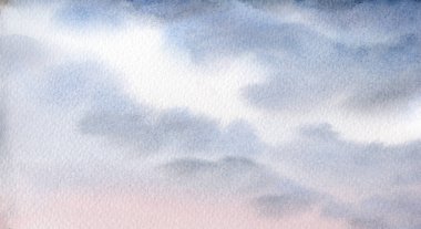 Parlak akrilik koyu mavi renkli boyalı kağıt yüksek rüya sonbahar resmi metin alanı bahar manzarası. El yapımı kart çizimi tasarım stili vahşi soğuk kış günü barış yumuşak pofuduk sahne efekti