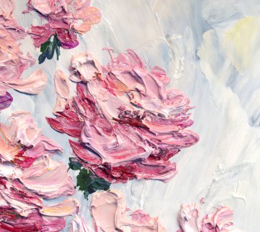 Parlak modern guache boya pastel eskiz görüntüsü. Canlı el çizimi akrilik bitki dalı kökü retro yaratıcı kağıt fırça fırçası ile tebrik kartı resmi. Gri gökyüzü sahnesinde leylak rengi desenli hediyeler