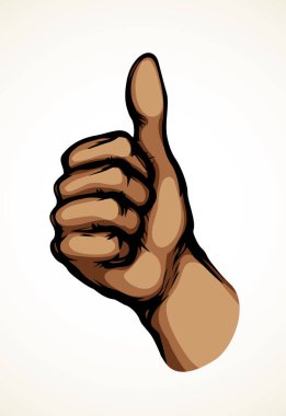 İnsan vücudu beyaz kâğıt üzerinde ilk sağ işaretleme fikrini onaylıyor. Freehand ana hatları siyah mürekkep tamam başarı medya logosu pictogram amblem rozet retro sanat doodle çizgi film vektör biçimi