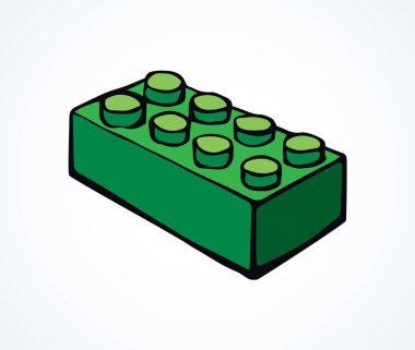 Canlı, yeşil, büyük, düz bina yapıcı yapboz tamir seti beyaz metin alanı arkaplanını kapatın. Parlak mutlu renk el çizimi komik tasarım nesne amblemi modern web sanat karalama komik keyif tarzı