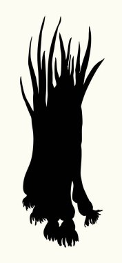 Yakın plan görünümü ham olgunlaşmış baharat kabuğu çim grubu botanik beyaz masa arkaplanı. Ana hatları kapatın. Siyah mürekkep el çizilmiş gurme mutfak ekosu bitkisel aromalı, yenilebilir dal dalı botanik sezonluk logo amblemi.