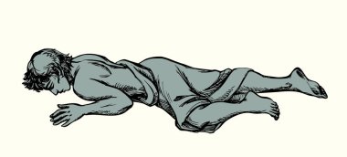 Genç, hasta, hasta ve hasta bir çocuk acı çekiyor. Çıplak kol, baygın, yorgun, yaşlı, yaşlı, genç çocuk ağlıyor. Tanrı 'nın cezası uyuşturucu yardımı. El yapımı sanat eski tehlike umutsuzluk krizi çocuk antika antik İncil tarihi bıçaklama suç öyküsü bakım yardımcı olur