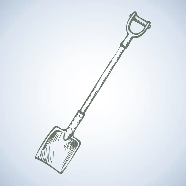 Shovel. Vector drawing — Stock Vector