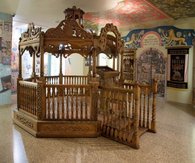 Jewish Museum in Dnepropetrovsk. Bima in center of synagogue clipart