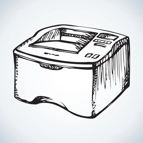 Printer. Vector tekening — Stockvector