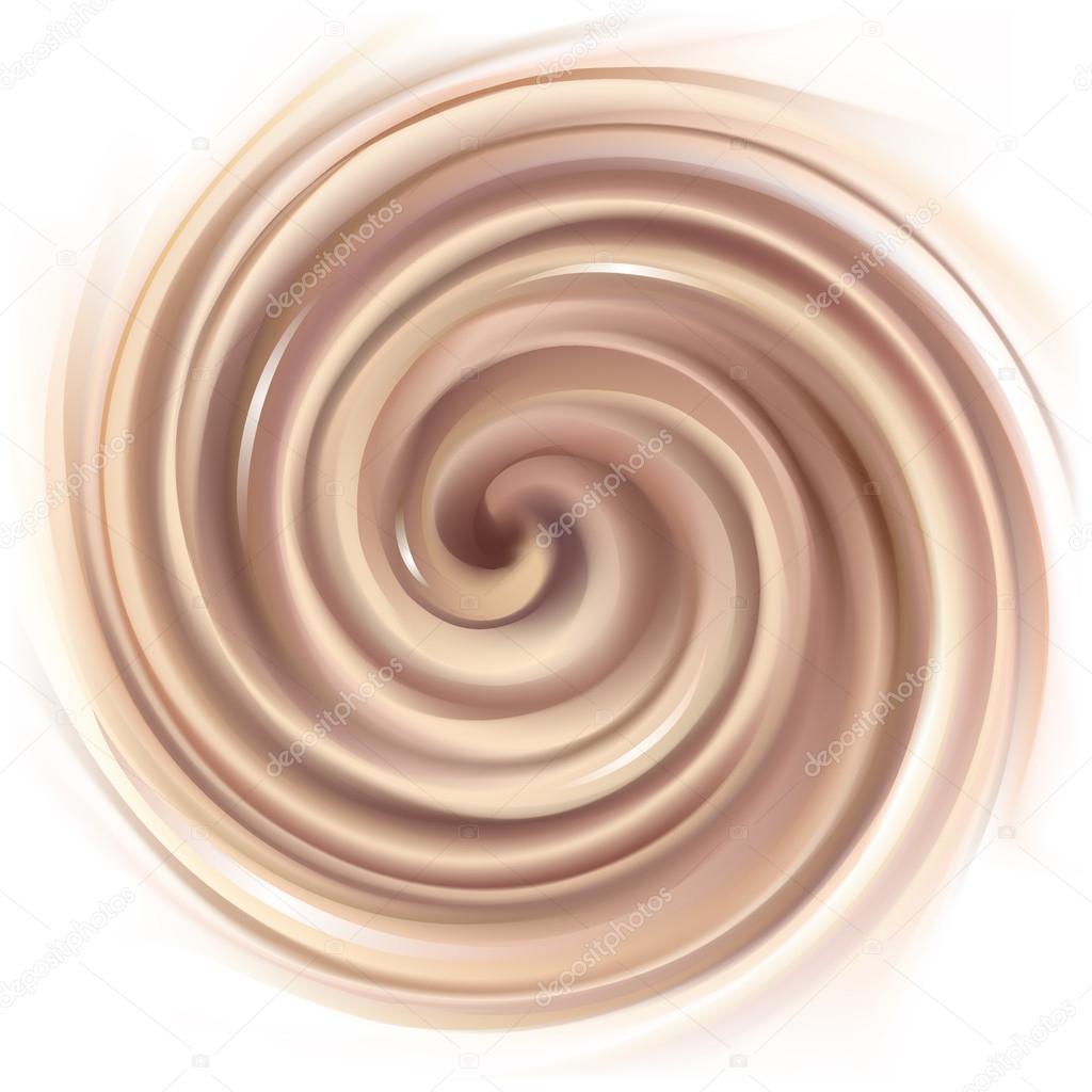 Vector background of swirling chocolate texture 