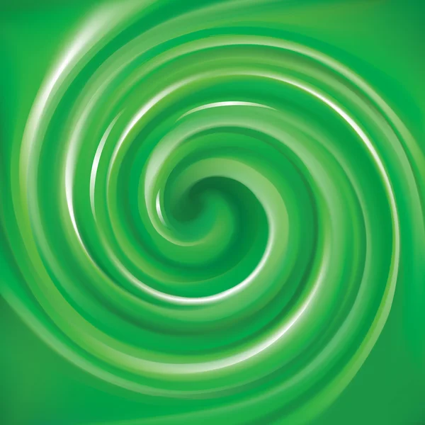 Vector background of bright green swirls — Stock Vector