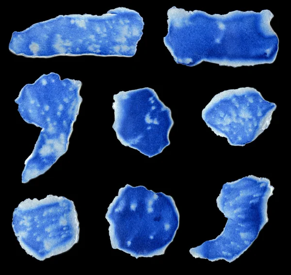 Ruwe lettertype van blauw papier — Stockfoto