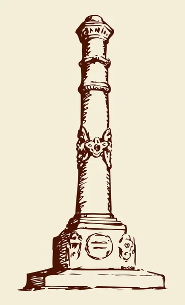 Colonne haute. Dessin vectoriel — Image vectorielle