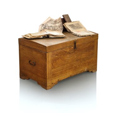 Kitaplar Vintage ahşap sandık