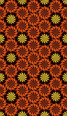 Sorunsuz bükülmüş çiçek deseni