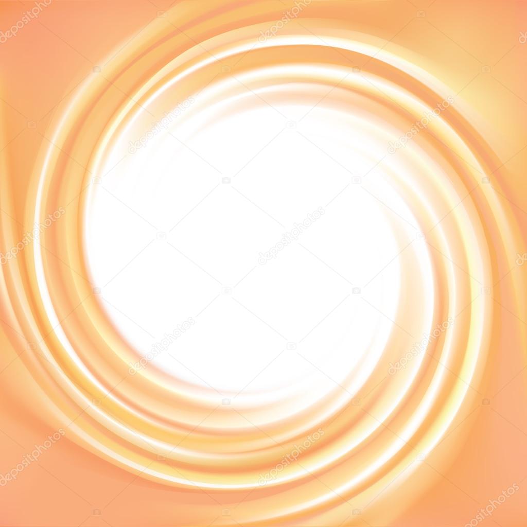 Vector light orange background of swirling texture 