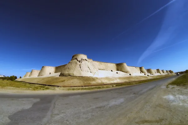 Muralha da fortaleza de Khiva, Uzbequistão — Fotografia de Stock