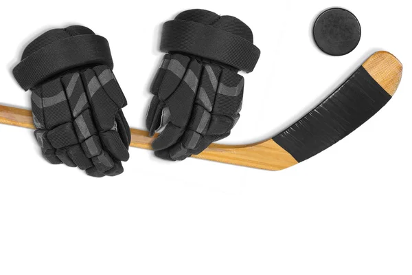 Accessoires complets de hockey — Photo