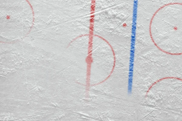 Ice the hockey field with markings — Stock Photo, Image