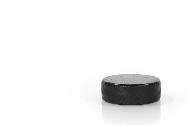 Hockey puck closeup — Stock Photo, Image