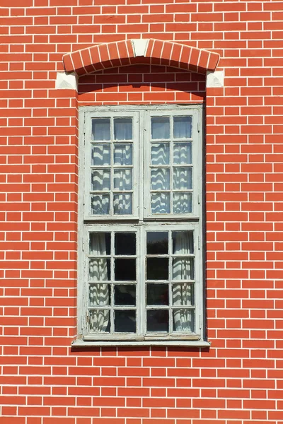 Brick wall with window of house — Stock Photo, Image