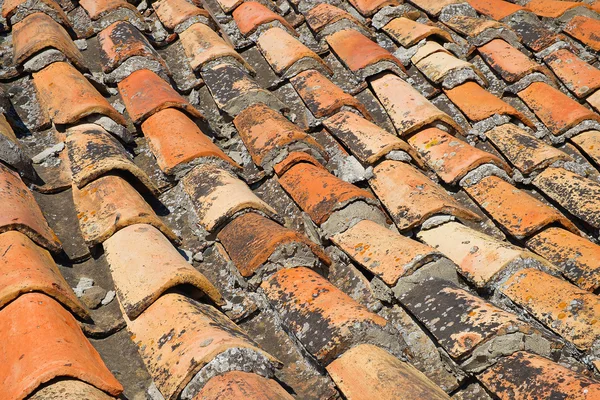 A fragment of the old roof tiles — Stock Photo, Image