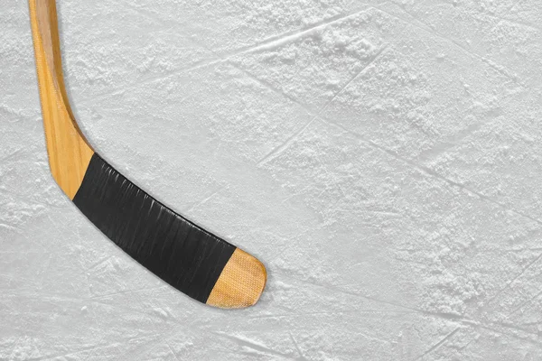 Hockey stick on the ice — Stock Photo, Image