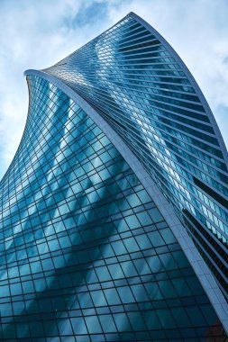 Moskova 'daki bir ofis ve iş merkezi kompleksinin parçası. Mimari, doku, arkaplan