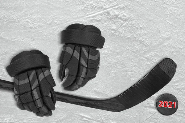 Hockey Accessoires Ijsbaan Concept Hockey Seizoen — Stockfoto