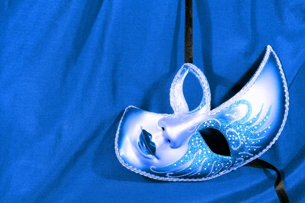 Masque de carnaval bleu — Photo