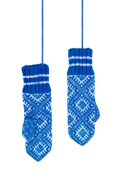 Blue mittens — Stock Photo, Image