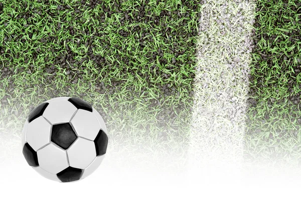 Football pitch and the ball — Stock Photo, Image