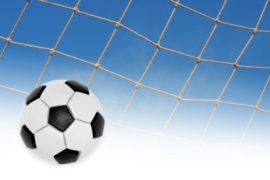 Topu ve futbol gol bir parçası için ağlar