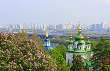 Panorama of the city of Kyiv, Ukraine clipart