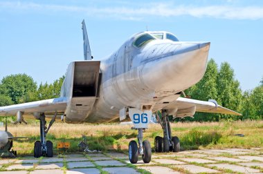 Tupolev Tu-22 uçakları sergi Zhuliany devlet Havacılık Müzesi Kiev, Ukrayna