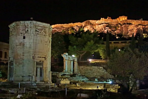 Construction de parthénon à Acropole Hill à Athènes - versant nord, Grèce — Photo