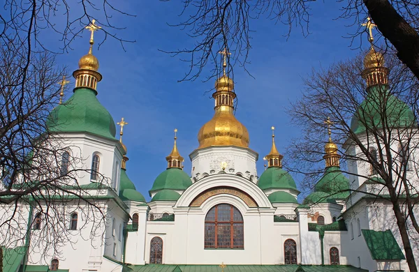 Dômes de la cathédrale Sainte-Sophie à Kiev, Ukraine — Photo