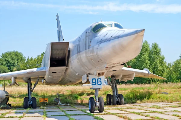 Tupolev Tu-22 aircraft on exhibition at Zhuliany State Aviation Museum in Kyiv, Ukraine — Stock Photo, Image