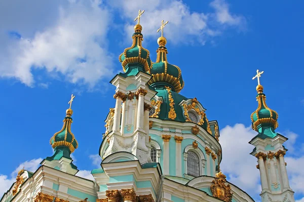 Heilige andrew orthodoxe Kirche von rastrelli in kyiv, ukraine — Stockfoto