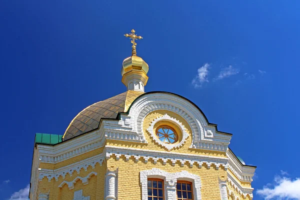 Dome of St. Sergius of Radonezh temple, Kyiv-Pechersk Lavra, Kyiv, Ukraine — Stock Photo, Image