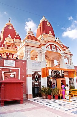 Delhi, Hindistan Laxminarayan Temple yakınındaki tanımlanamayan kişi