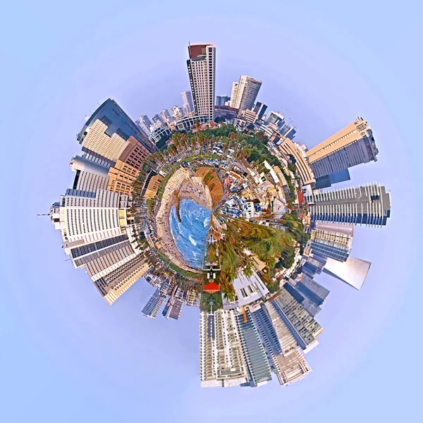 360 Grad Stadsbild Och Silhuett Tel Aviv Israel — Stockfoto