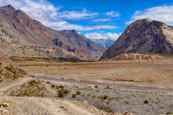 Straße Kali Gandaki Tal Auf Dem Annapurna Rundkurs Zwischen Muktinath — Stockfoto